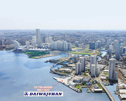「大和住販」本社社屋 みなとみらいや横浜ベイブリッジなど横浜港が見渡せるオーシャンビューのオフィスです。