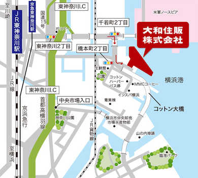 電車：JR東神奈川駅より徒歩16分・京浜急行京急東神奈川駅より徒歩15分。横浜駅よりバス15分、停徒歩1分