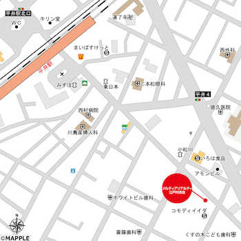 JR総武線「平井」駅より徒歩5分。