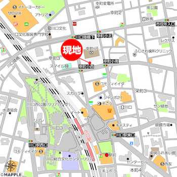 JR京浜東北線「川口」駅徒歩5分。コスモ川口幸町2階になります。