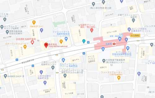 東急田園都市線「桜新町」駅徒歩1分の位置にございます、金子ビル1階で営業をしております。事前にご連絡頂けましたら、駅までお迎えにあがります。