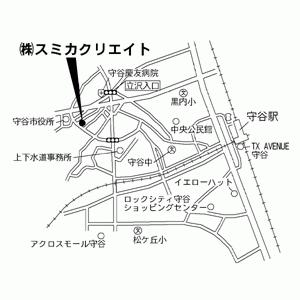 店舗地図（守谷市役所入口向かい）