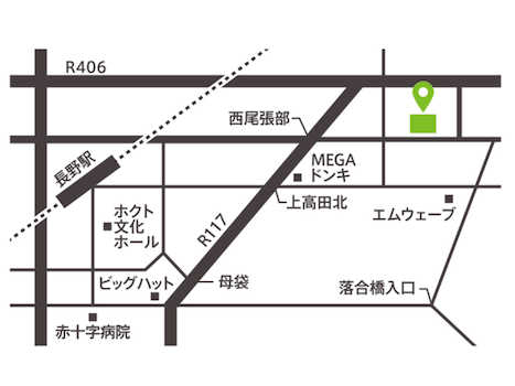 長野線 朝陽駅から車約9分、JR長野駅から車約13分