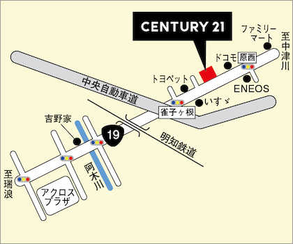 CENTURY21　Ｍｔ.ファイブ 地図