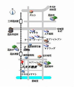 大通りから１本中に入った住宅街に事務所があります。敷地内に駐車場があり、8台駐車可能です。