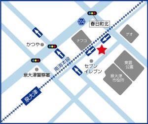 南海本線「泉大津駅」下車、徒歩5分。泉大津市役所前(西側)です。駐車場も完備しております。