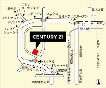 全線三宮駅からバス４０分、桂木１丁目停徒歩１分です。店舗前に駐車場完備しています。お気軽にご来店ください