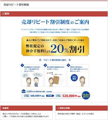 売却リピート割引制度
