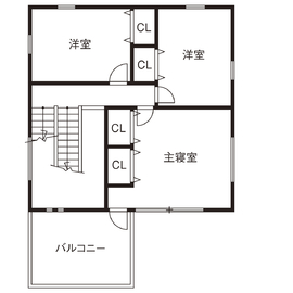 【オレンジハウス｜静岡市】ZERO-CUBE+BOX SKYBALCONY 静岡モデルハウスの間取り図(2階)