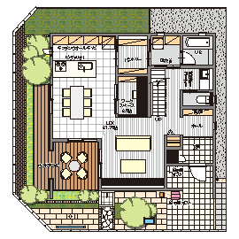 桧家住宅　新浦和展示場の間取り図(1階 )