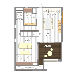 桧家住宅　新宿展示場の間取り図(2階)