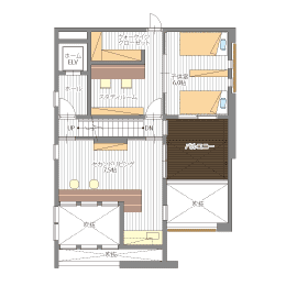 桧家住宅　新宿展示場の間取り図(3階)