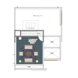 桧家住宅　新宿展示場の間取り図(屋上)