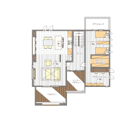桧家住宅　立川A展示場の間取り図(2階)