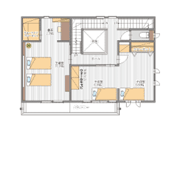 桧家住宅　つくばアネックス展示場の間取り図(2階)