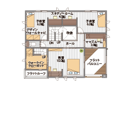 桧家住宅　古河展示場の間取り図(2階)