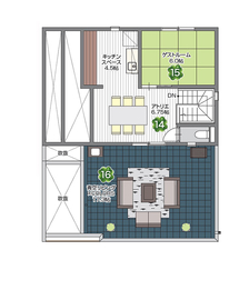 桧家住宅　日立展示場の間取り図(3階)