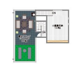 桧家住宅　甲府昭和展示場の間取り図(屋上)