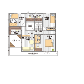 桧家住宅　佐久平展示場の間取り図(2階)