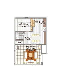 桧家住宅　浜松展示場の間取り図(3階)