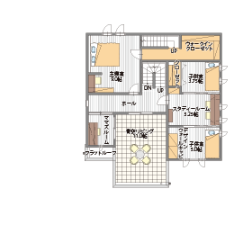 桧家住宅　静岡葵展示場の間取り図(2階)
