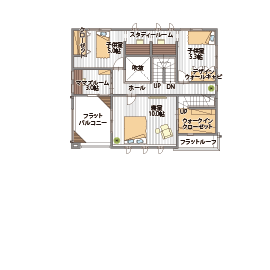 桧家住宅　山形Ａ展示場の間取り図(2階)
