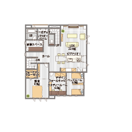 桧家住宅　山形Ｂ展示場の間取り図(2階)