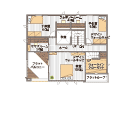 桧家住宅　大崎展示場の間取り図(2階)