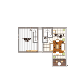 桧家住宅　栃木展示場の間取り図(屋上)