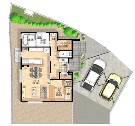 家づくりのヒントが満載！八幡西区リアルサイズモデルホームの間取り図(1階)