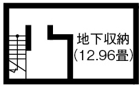 【大東住宅】利府モデルハウス　GX志向型住宅の実物大の構造を見学可能！〈イオンモール利府隣り〉の間取り図(地下収納)