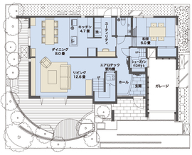 【三菱地所ホーム】瀬田ホームギャラリー／＠「用賀駅」より徒歩10分の間取り図(1階)
