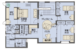 【三菱地所ホーム】オークラランドホームギャラリー／＠「上町駅」より徒歩10分の間取り図(2階)