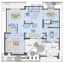 【三菱地所ホーム】武蔵野ホームギャラリー／＠「三鷹駅」よりバス5分、徒歩12分の間取り図(1階)