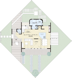 【神奈川/tvkハウジングプラザ横浜】JYU-KENの無添加住宅モデルハウスの間取り図(1階)
