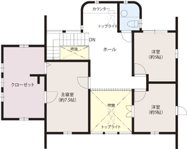 【神奈川/tvkハウジングプラザ横浜】JYU-KENの無添加住宅モデルハウスの間取り図(2階)