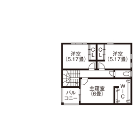 甲賀市宮の前モデルハウス｜ルポハウスの間取り図(2階)