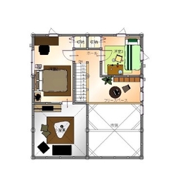 ヒューマンホームズモデルハウスFREEQ【LOAFER】の間取り図(２階)