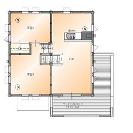 ヒューマンホームズモデルハウスＢｉｎＯ【ＡＬＬｅｎ】の間取り図(２階)