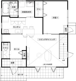 サイエンスホーム　宮崎展示場の間取り図(1階)