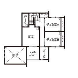 モデルハウス・THE ARK～建築の可能性を感じるハイグレード住宅～の間取り図(2階)