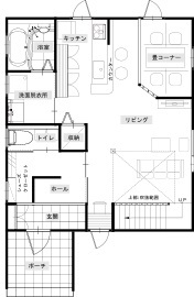 サイエンスホーム函館展示場の間取り図(1階)
