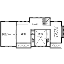 【SBSマイホームセンター静岡展示場｜花みずき工房】20年の時を経て成熟。和洋折衷が心地いい自然素材の家の間取り図(2階)