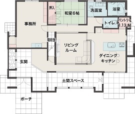 クレバリーホーム浜松東店　SBSマイホームセンター浜松展示場の間取り図(1階)