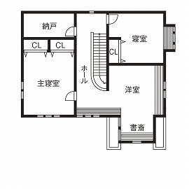 【水戸市笠原町】イサカホーム／モデルハウスの間取り図(2階)