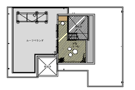 【ヘーベルハウス　成田展示場】＠京成成田駅～バスで約5分　駐車場有　アウトドア空間が魅力の二世帯住宅の間取り図(屋上階)