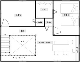 サイエンスホーム　軽井沢展示場の間取り図(2階)