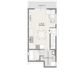 城陽市平川長筬【新築戸建て】モデルハウスの間取り図(2階)