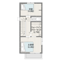 宇治市小倉町南浦【新築戸建】モデルハウスの間取り図(3階)