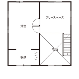 【cotton1/2】下屋のある家 浜松モデルハウス ※予約制の間取り図(2階)